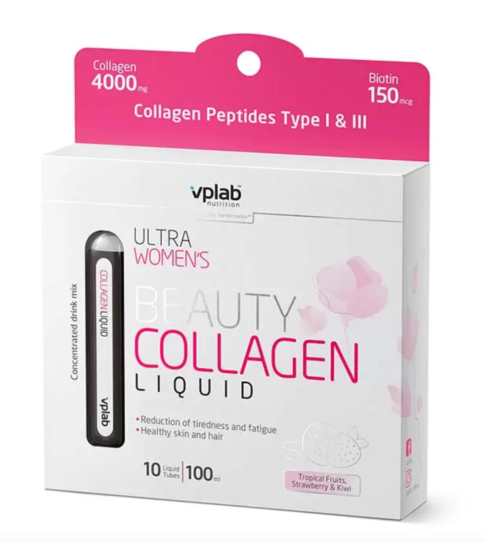 фото упаковки Vplab Beauty Collagen & Biotin Liquid Коллаген для женщин